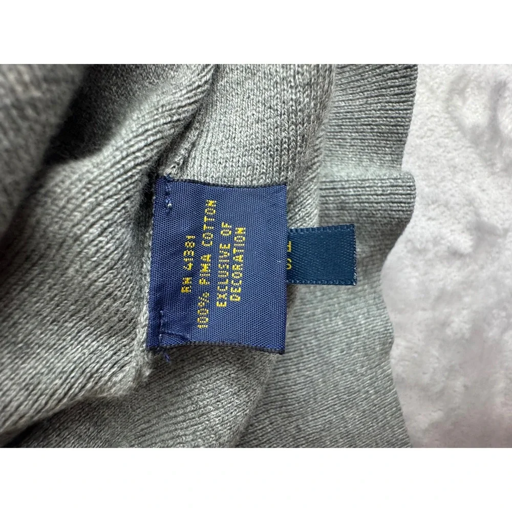 Polo Ralph Lauren Mens XXL Grey Pima Cotton V-Neck Sweater Vest Embroidered Pony